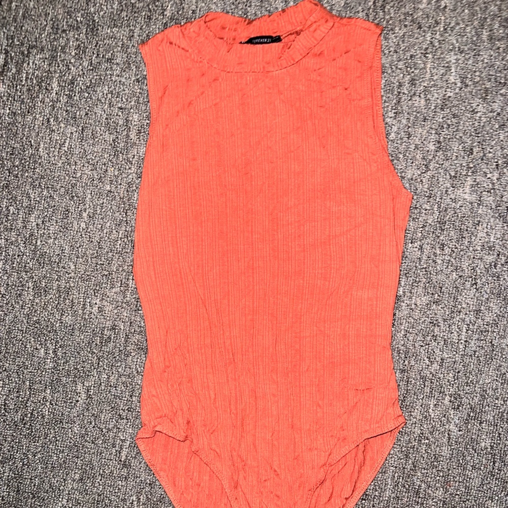 Forever 21 Orange Sleeveless Top